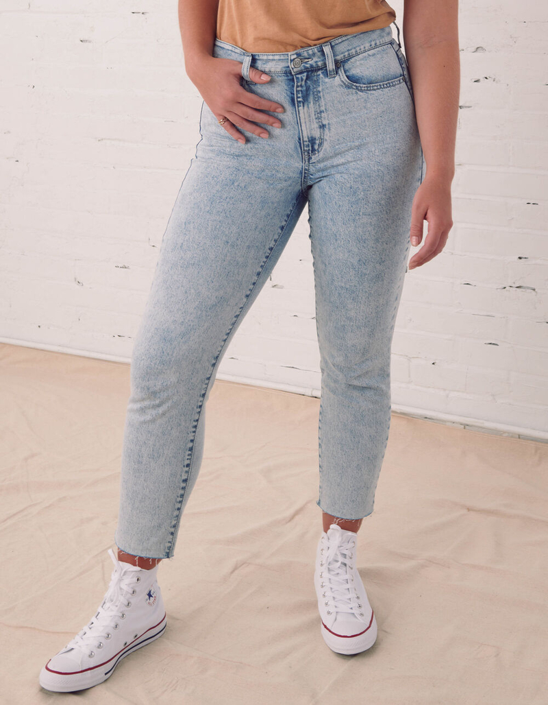 RSQ Vintage Womens Acid Wash Mom Jeans image number 1