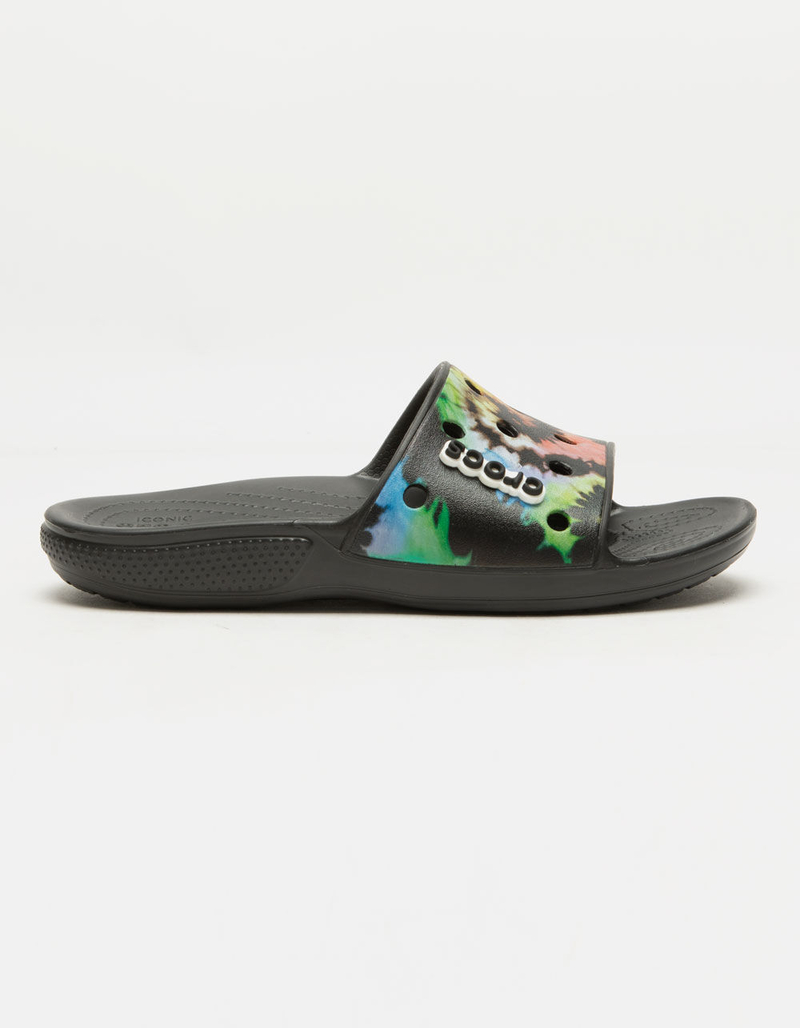 CROCS Tie-Dye Classic Mens Slides Sandals image number 1