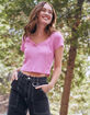 FULL TILT Essentials Split Neck Womens Tee image number 10