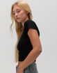 TILLYS V-Neck Rib Womens Tee image number 3
