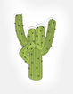 Rock On Cactus Sticker image number 1