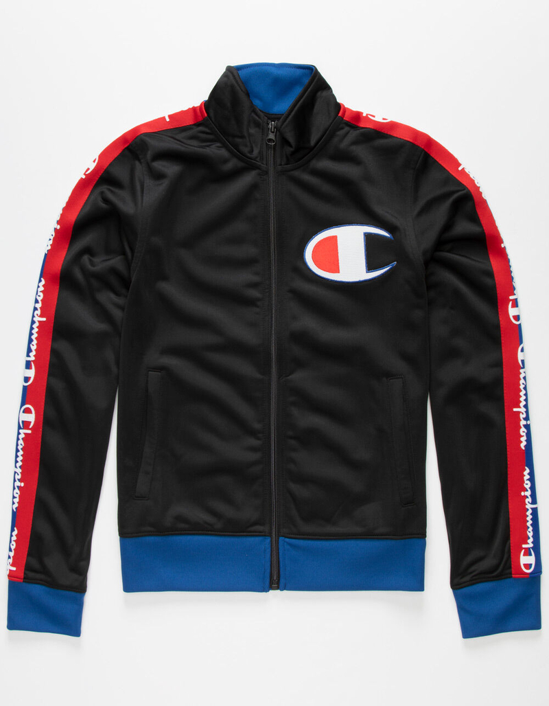 CHAMPION Big C Black Boys Track Jacket image number 0