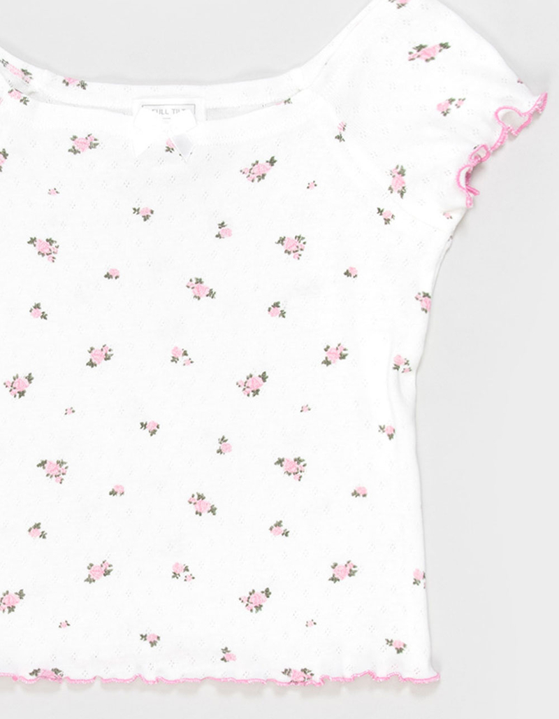 FULL TILT Ditsy Scoop Neck Girls Top image number 1