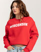 HYPE AND VICE University of Wisconsin Womens Crewneck Sweatshirt image number 2