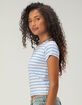 RSQ x Peanuts Womens Stripe Baby Tee image number 3