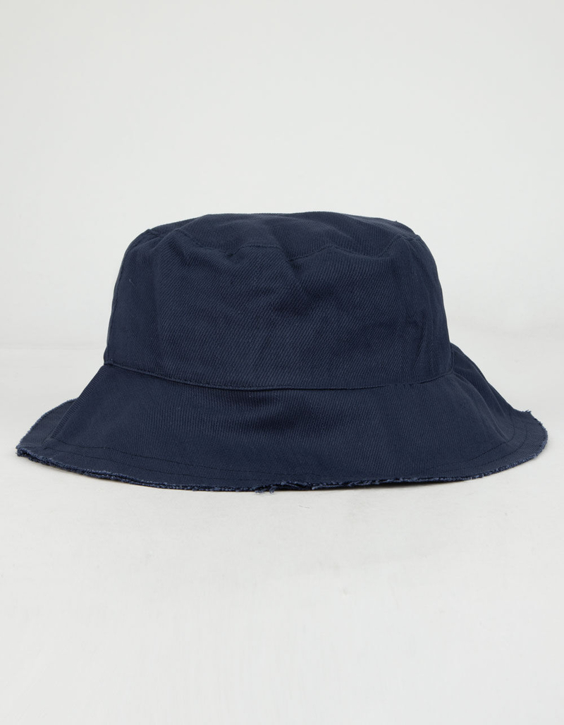 Solid Cotton Womens Navy Bucket Hat image number 0