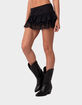 EDIKTED Ruffle Lace Low Rise Womens Mini Skirt image number 2