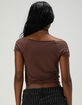 TILLYS Raw Edge Womens Tee image number 4