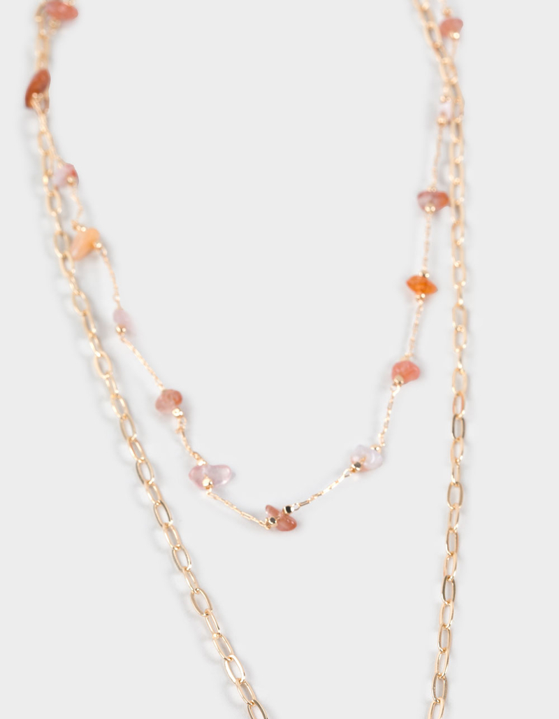 FULL TILT Layered Cross/Crystal Y Necklace image number 2