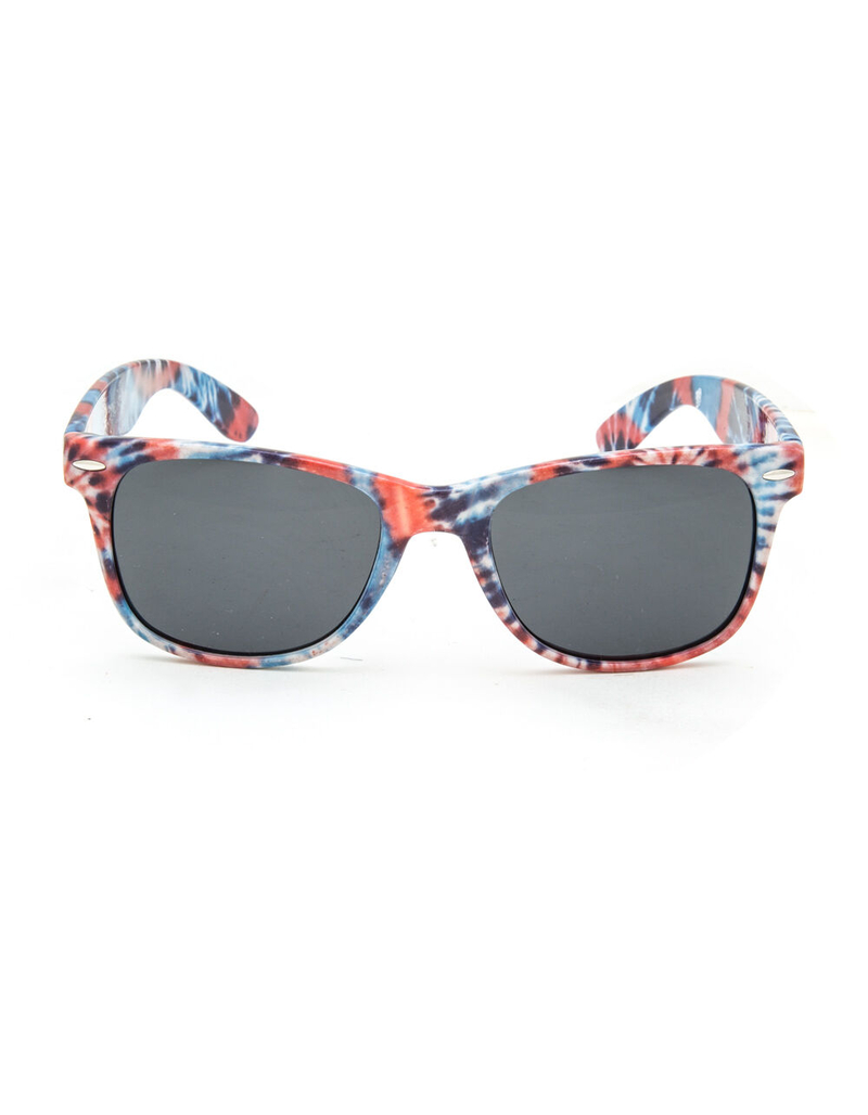 BLUE CROWN Tie Dye Wayfarer Kids Sunglasses image number 1