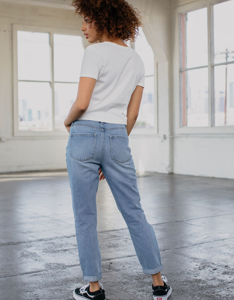 RSQ Boyfriend Medium Blast Womens Ripped Jeans image number 3