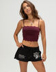 ED HARDY Tiger Head Womens Fleece Shorts image number 1