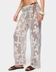 EDIKTED Candace Floral Textured Sheer Pants image number 2