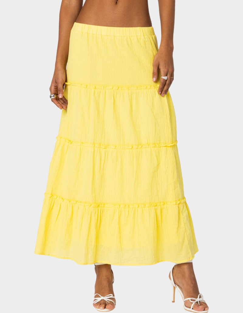 EDIKTED Charlotte Tiered Maxi Skirt image number 0