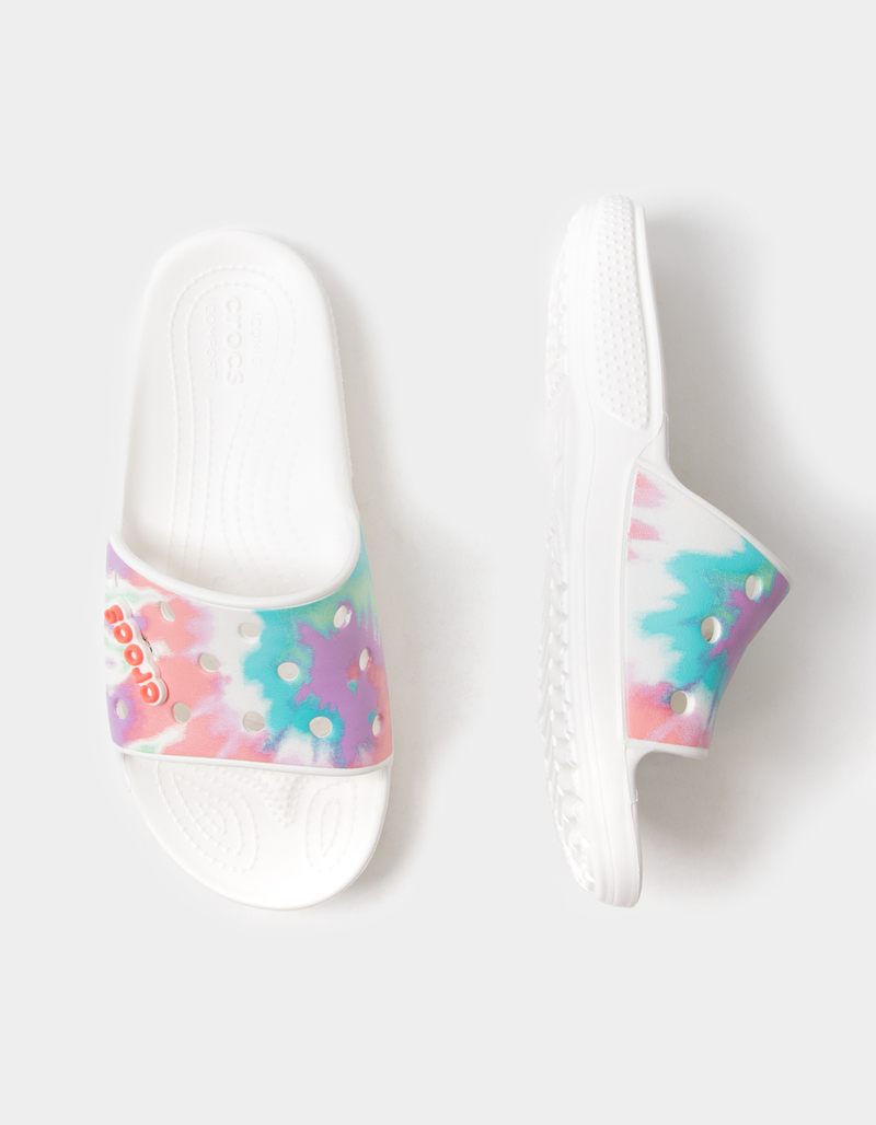 CROCS Classic Tie-Dye Graphic Womens Slide Sandals image number 4
