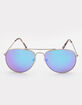 Purple Lens Metal Aviator Sunglasses image number 2