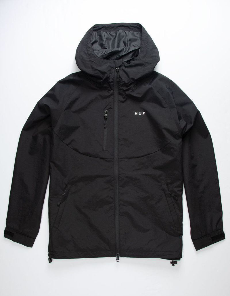 HUF Standard Shell 2 Black Mens Windbreaker Jacket image number 1