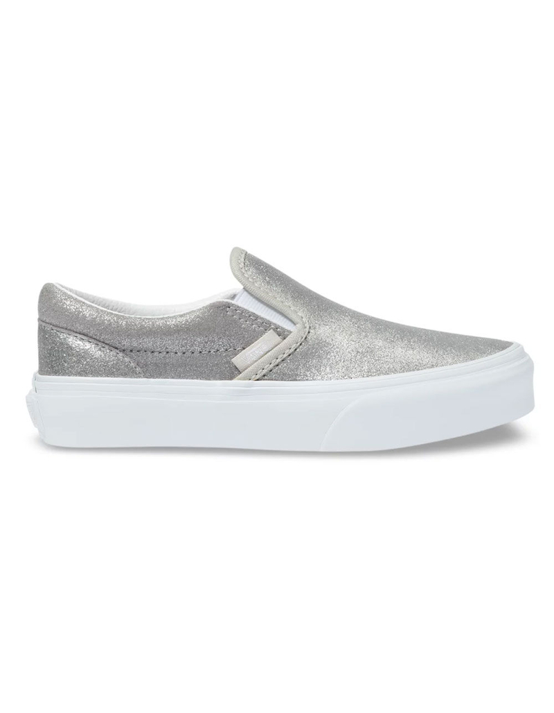 VANS Classic Slip-On Silver Shimmer Girls Shoes image number 0