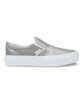 VANS Classic Slip-On Silver Shimmer Girls Shoes image number 1