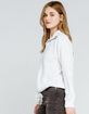 ECO BY DESIGN Half Zip Womens White Pullover Sweater image number 2