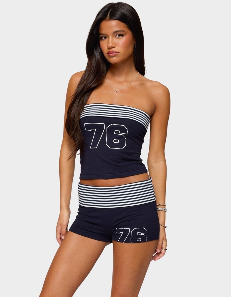 EDIKTED 76 Stripey Fold Over Tube Top image number 1