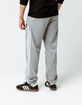ADIDAS Insley Medium Gray Heather & White Mens Sweatpants image number 4