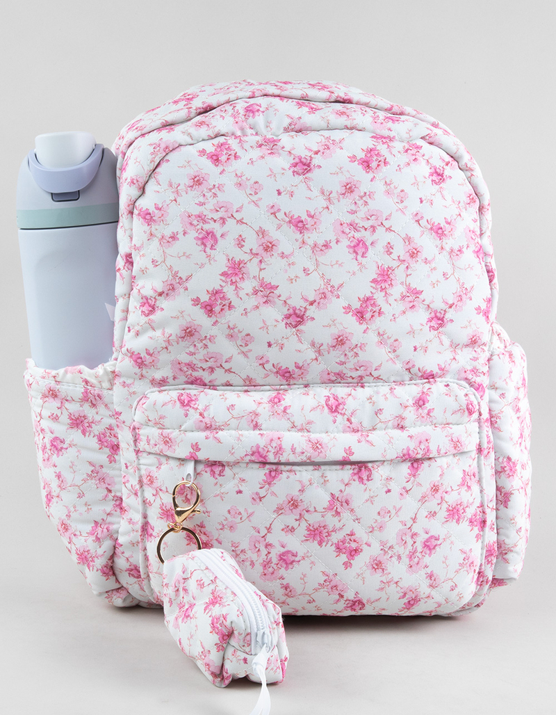 TILLYS Quilted Floral Backpack image number 6