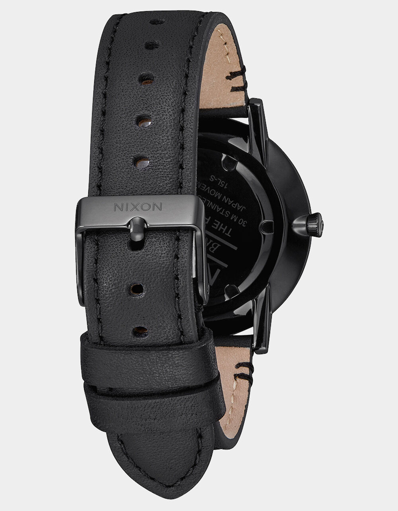 NIXON Porter Leather All Black Watch image number 1