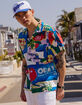 OBEY Fruit Cans Mens Button Up Shirt image number 1