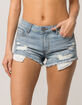 RSQ Venice Mid Rise Womens Ripped Denim Shorts image number 2