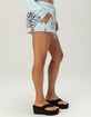 ED HARDY Blue Leopard Womens Rhinestone Sweat Shorts image number 3