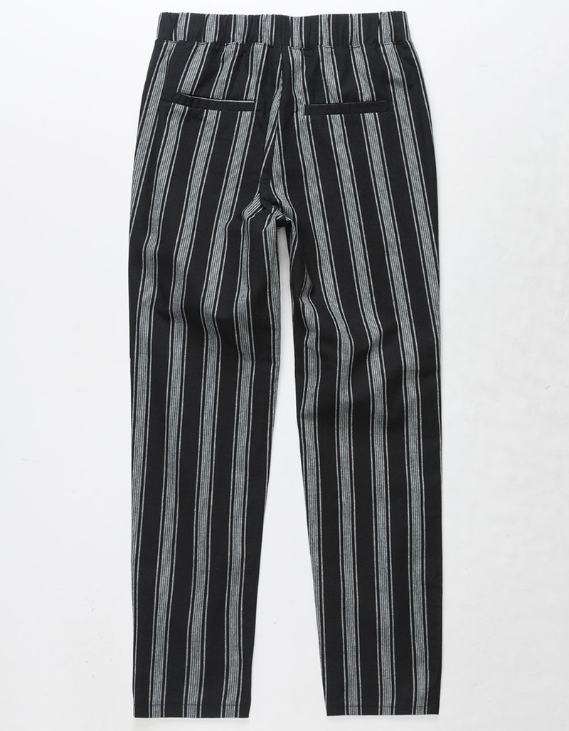 WHITE FAWN Stripe Black & White Girls Crop Pants image number 1