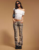 WEST OF MELROSE Low Rise Tiger Womens Bootcut Jeans image number 1