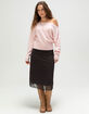 RSQ Womens High Rib Off The Shoulder Sweater image number 2