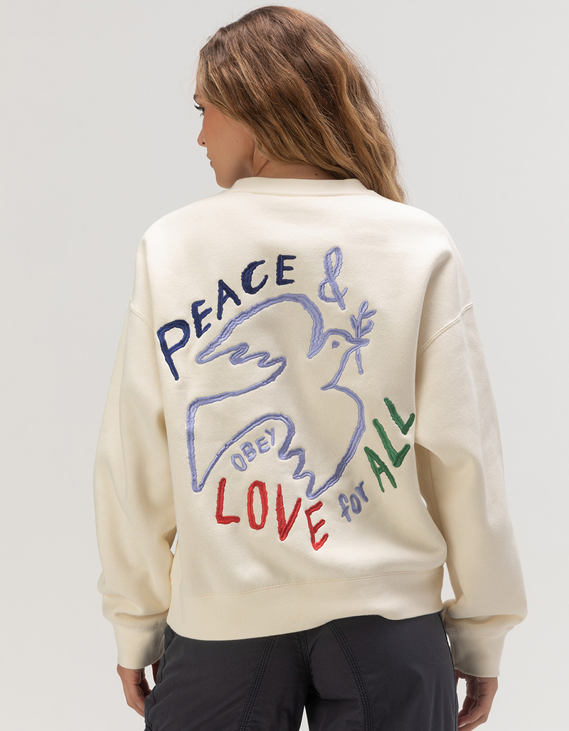 OBEY Peace Dove Womens Crewneck Sweatshirt image number 0