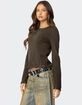 EDIKTED Distressed Ribbed Knit Sweater image number 4