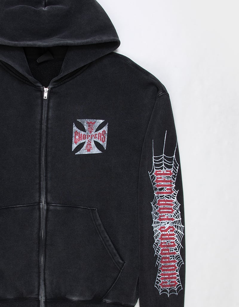 WEST COAST CHOPPERS Crawler Mens Zip-Up Hoodie image number 3