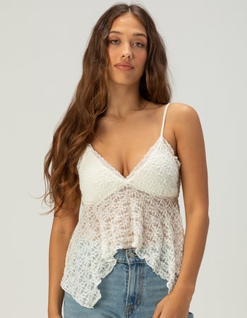 FULL TILT Lace Babydoll Top Primary Image