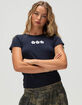 FULL TILT Hibiscus Womens Baby Tee image number 1