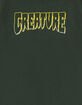 CREATURE Logo Outline Mens Green T-Shirt image number 2