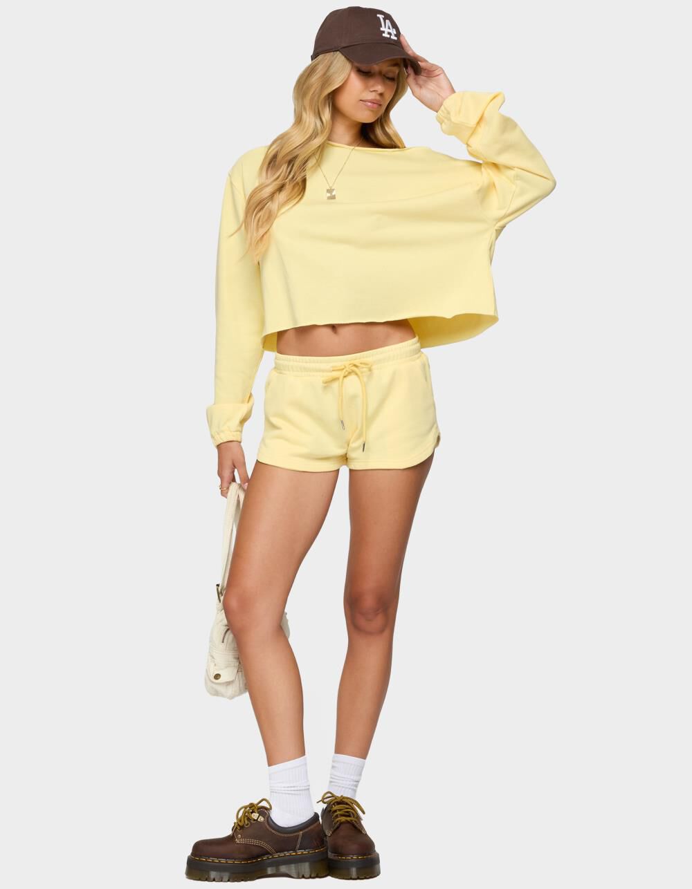 トップス dichhenderson offshoulder sweat EDIKTED Kordelia Off Shoulder Sweatshirt - YELLOW | Tillys