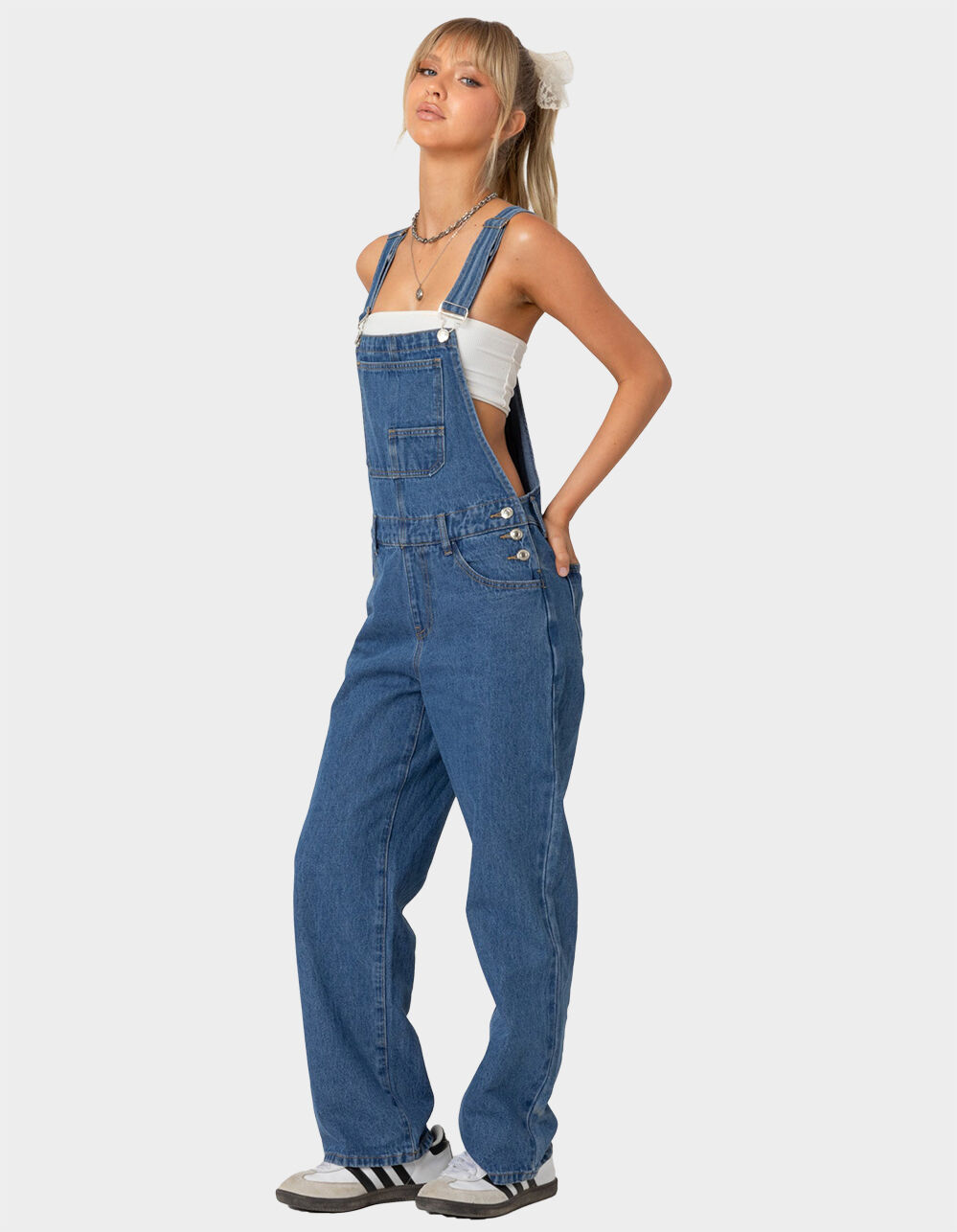 EDIKTED Rosemary Denim Overalls - LIGHT BLUE | Tillys