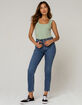 IVY & MAIN Ruffle Strap Womens Sage Bodysuit image number 4