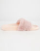 QUPID Faux Fur Pink Womens Sandals image number 2