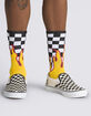 VANS Flame Check Mens Crew Socks image number 2