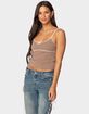 EDIKTED Elin Lace Trim Tank Top image number 3