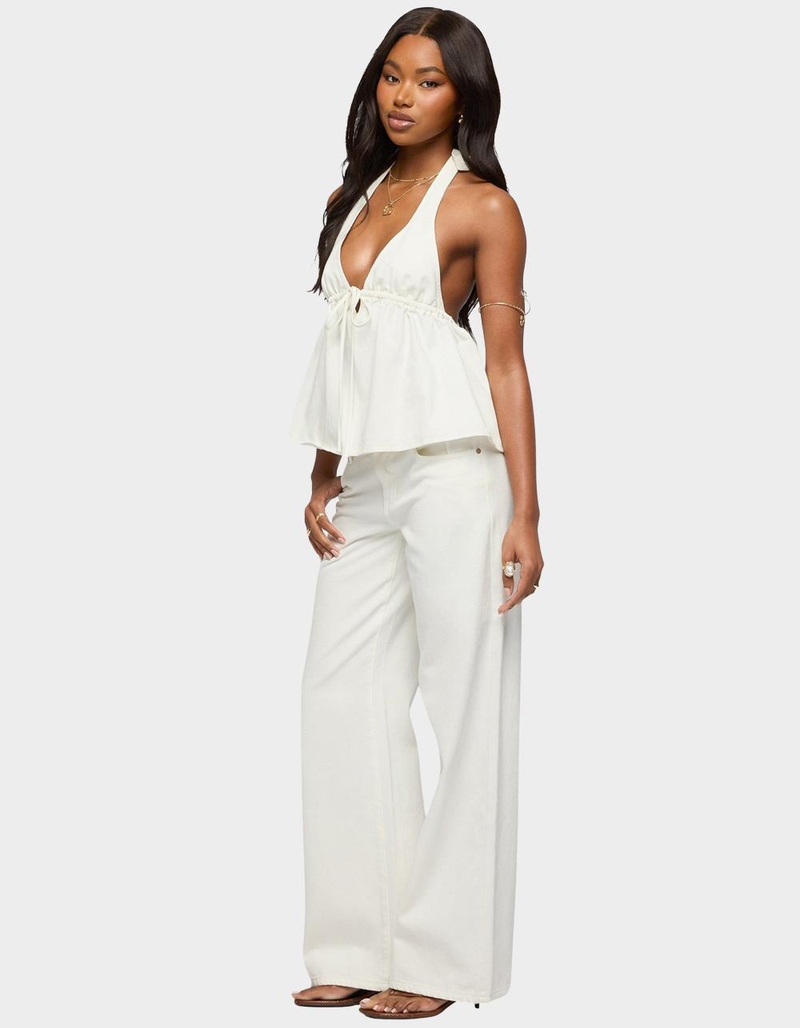 EDIKTED Safia Denim Halter Top image number 3