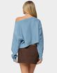 EDIKTED Oversized Off Shoulder Cable Knit Sweater image number 3