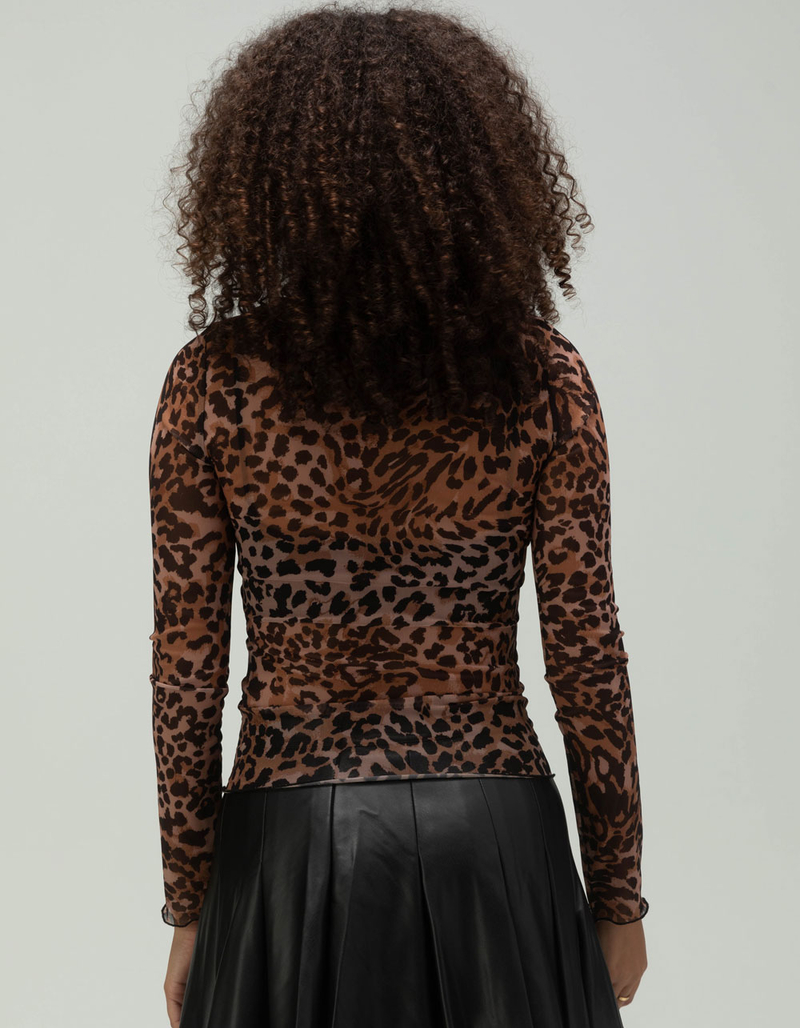 NOISY MAY Leopard Print Womens Top image number 3
