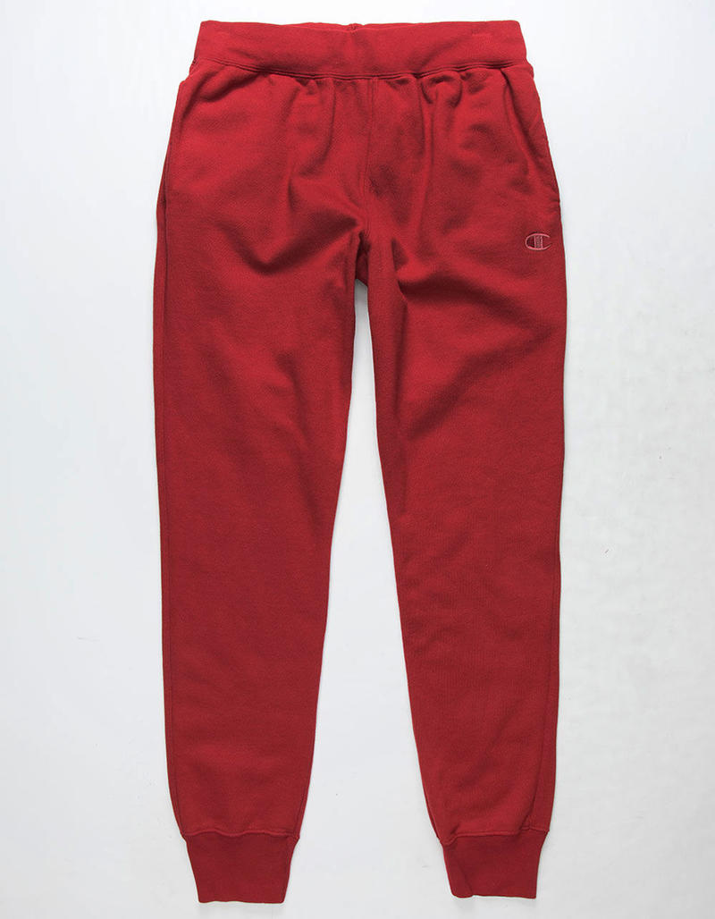 CHAMPION Reverse Weave Red Mens Jogger Pants image number 3